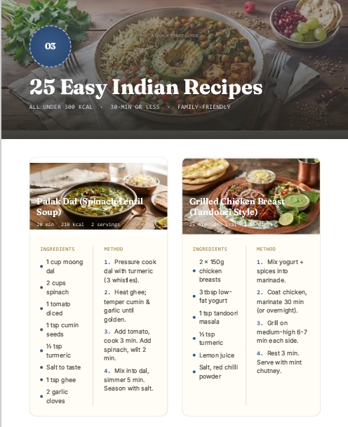 25 Easy Indian Recipes